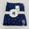 M&S Ladies Pyjama Set UK M 12-14 Navy Candy Cane Long Leg Long Sleeve Xmas BNWT