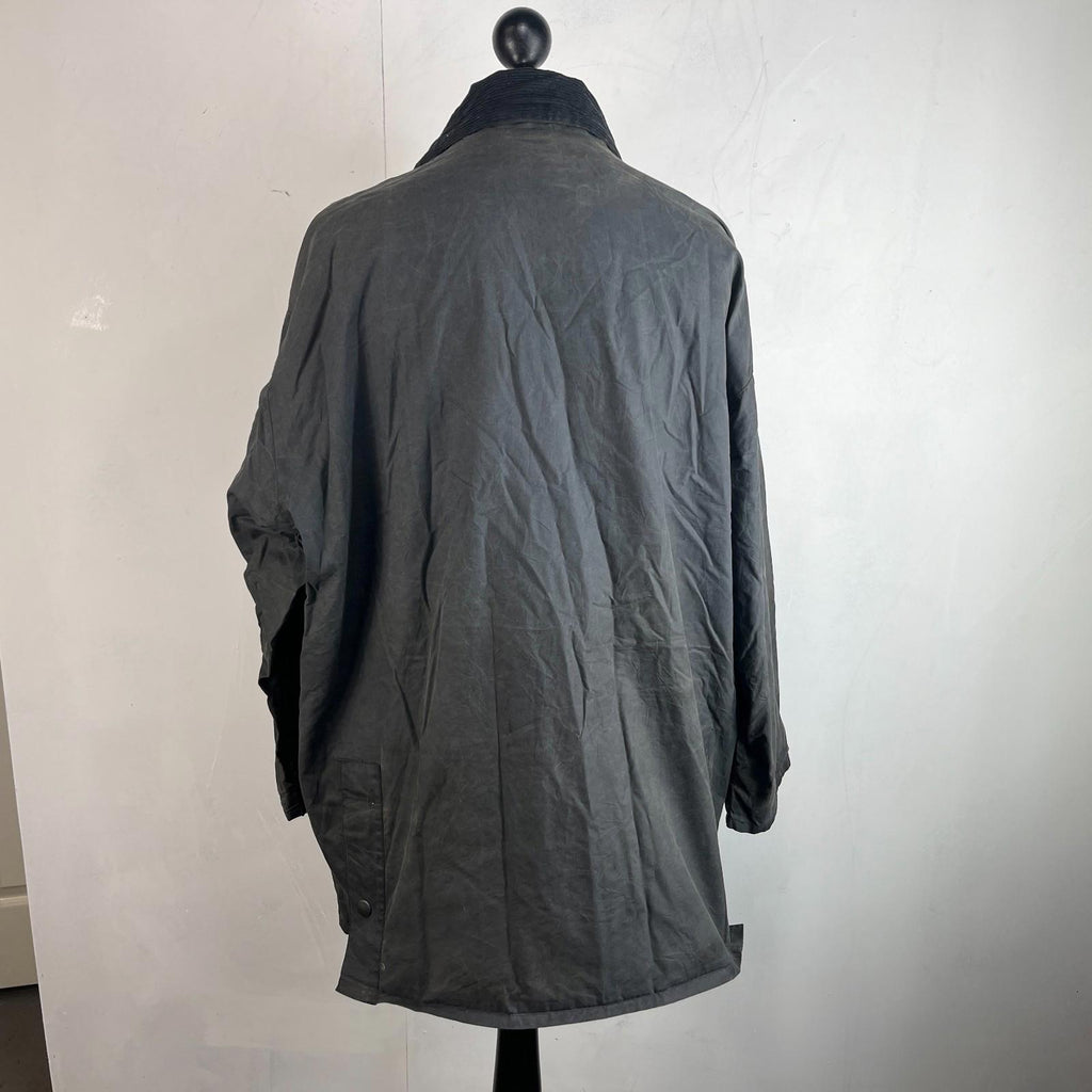 Mc Orvis Wax Jacket Mens size XL Black Waxed Riding Outdoor Coat England