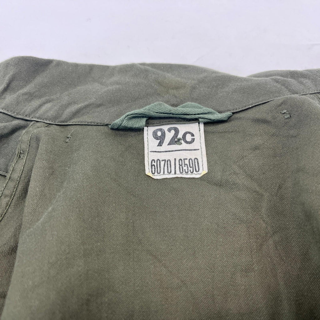 Vintage 1983 Socovet French Army Jacket Fatigue Smock Olive Green size 92C (M)