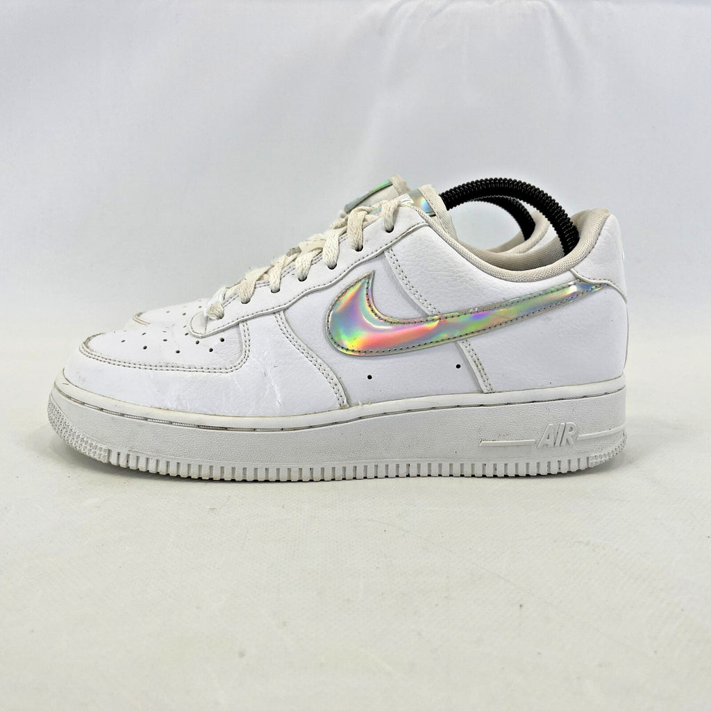 Nike Air Force 1 Trainers Women’s UK size 6 White with Holographic Swoosh AF1