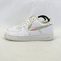 Nike Air Force 1 Trainers Women’s UK size 6 White with Holographic Swoosh AF1