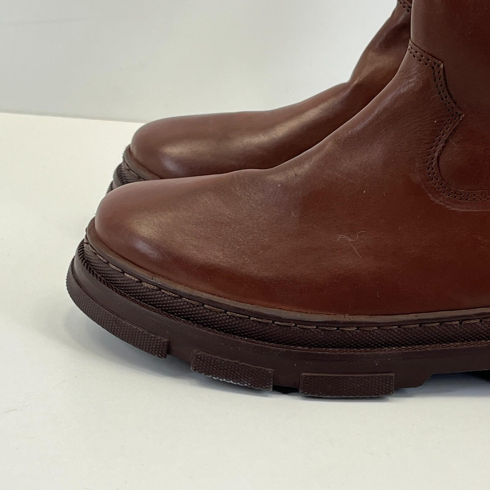 Next Premium Women's Brown Leather Faux Fur Lined Calf Boots size UK 4 / EU 37