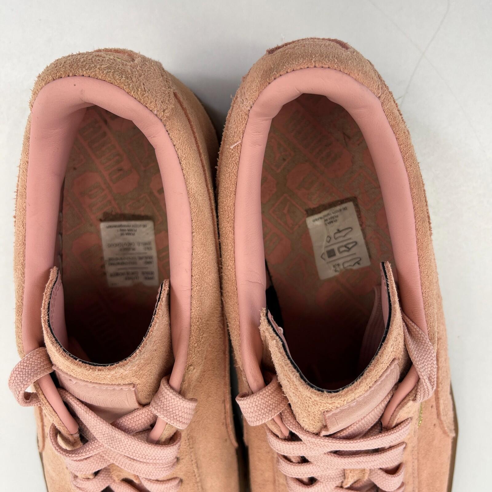 Puma Women's Palermo Trainers Suede Low Top Gum Sole in Pastel Ping UK size 6