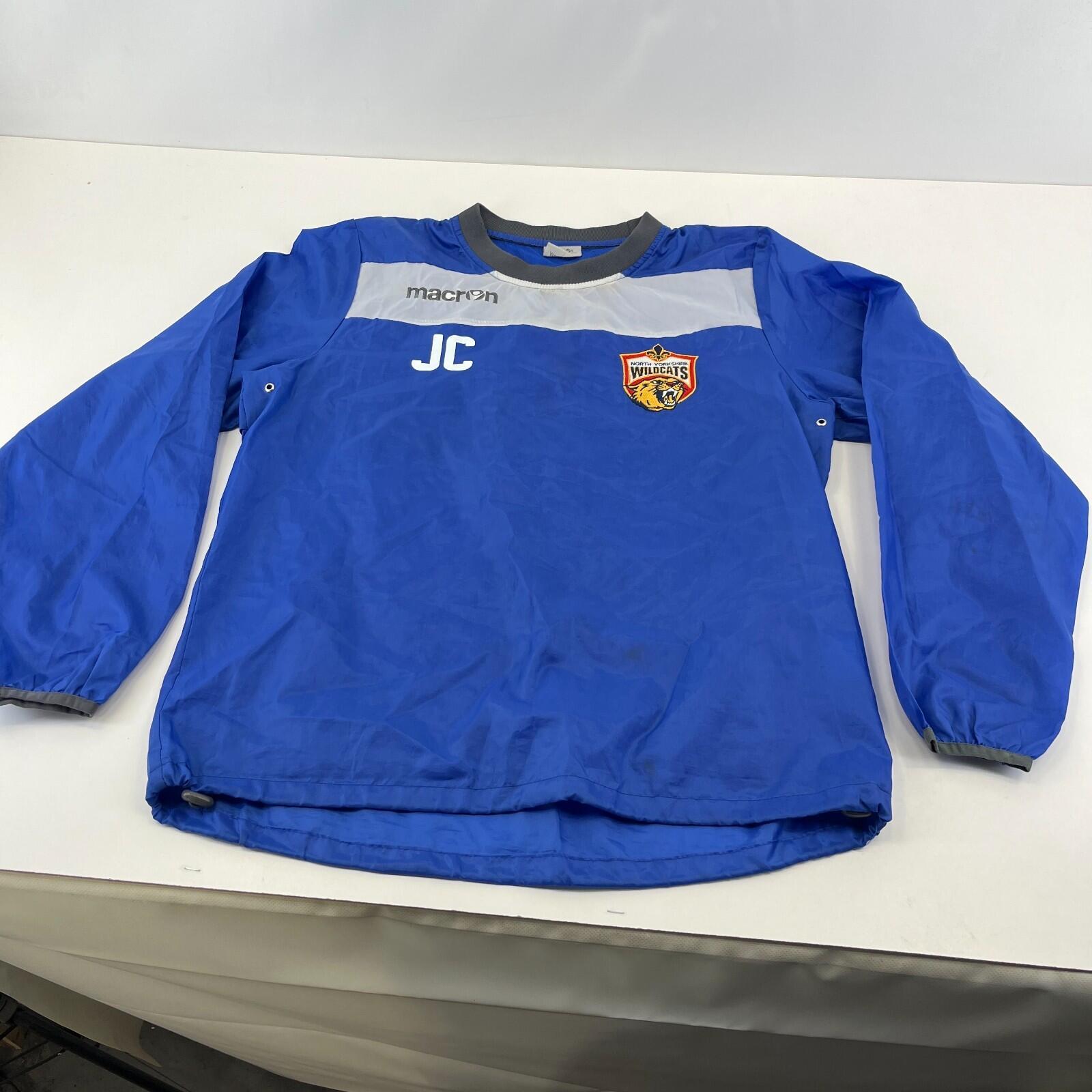 North Yorkshire Wildcats Waterproof Coach Pullover Top in Blue size M