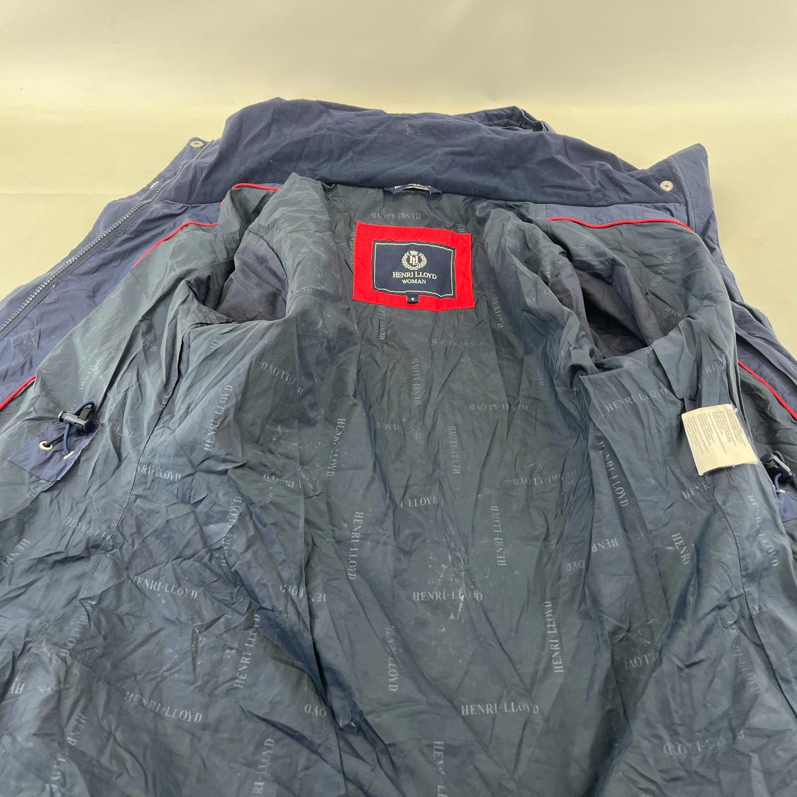 Henri Lloyd Waterproof Windbreaker Jacket Women’s Small Navy Blue + Stow Hood