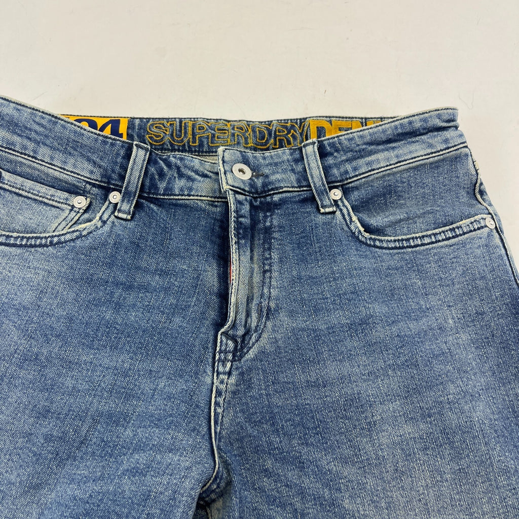 Mens SuperDry 04 Daman Straight Stretch Blue Jeans W31" L30"