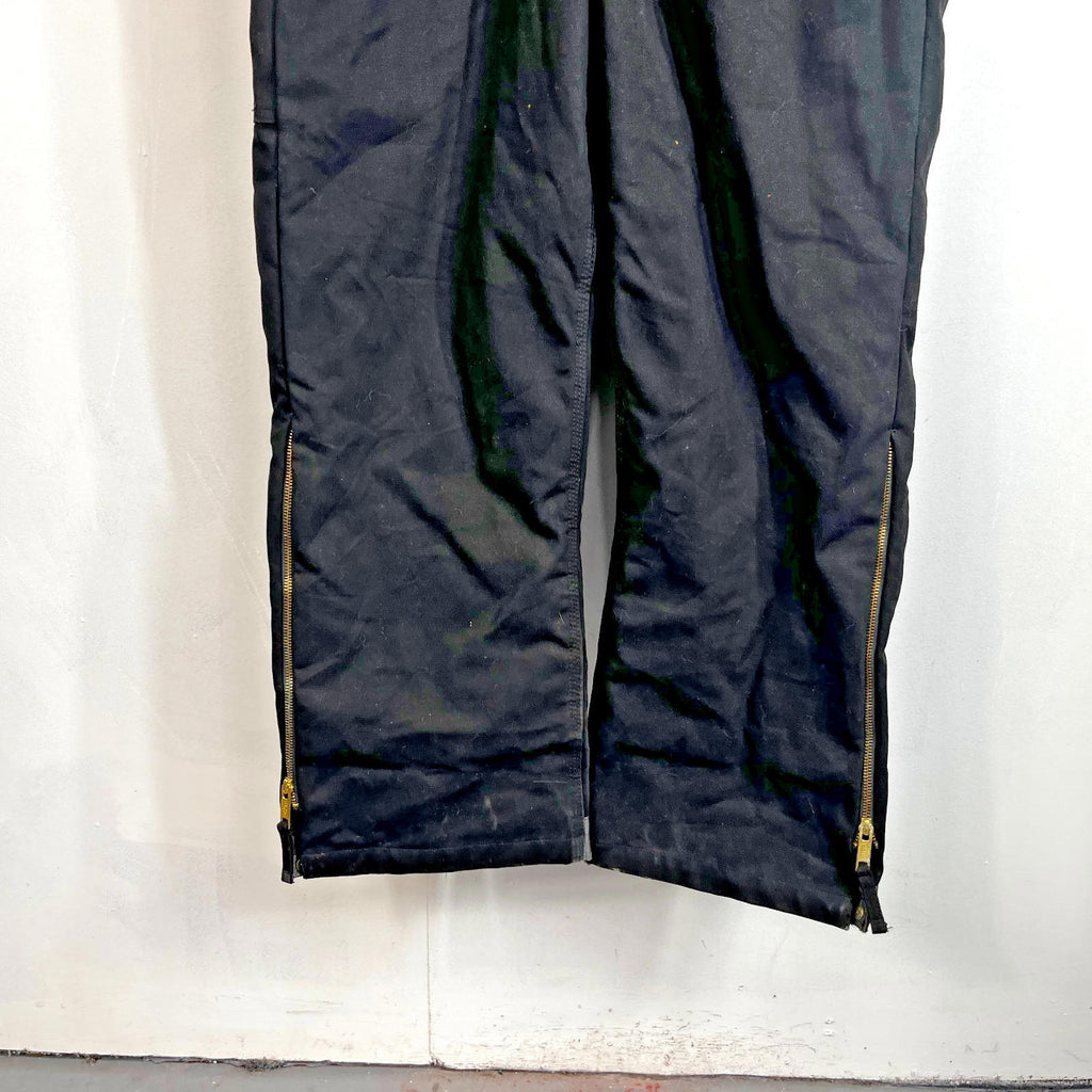 Walls Workwear Heavy Duty Overalls Quilted Insulated in Black Medium Regular