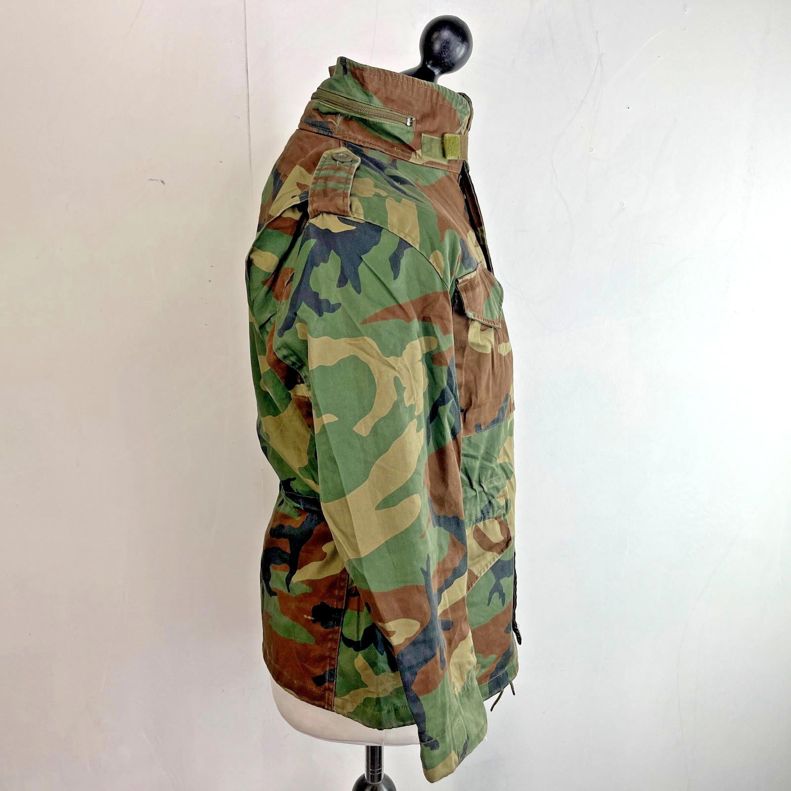 Mil-Tec US Army Military Jacket Green Camouflage size Youth XL + Hood