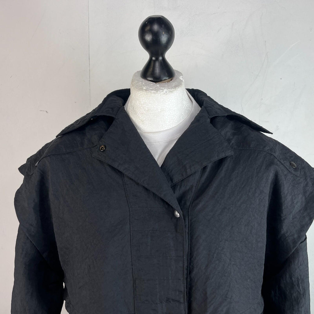Genuine Macintosh Women's Insulated Mac Rain Trench Coat in Black UK size 12