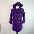 Genuine Gloverall Girls Wool Duffle Coat in Purple age 10 Years - Hooded Toggle