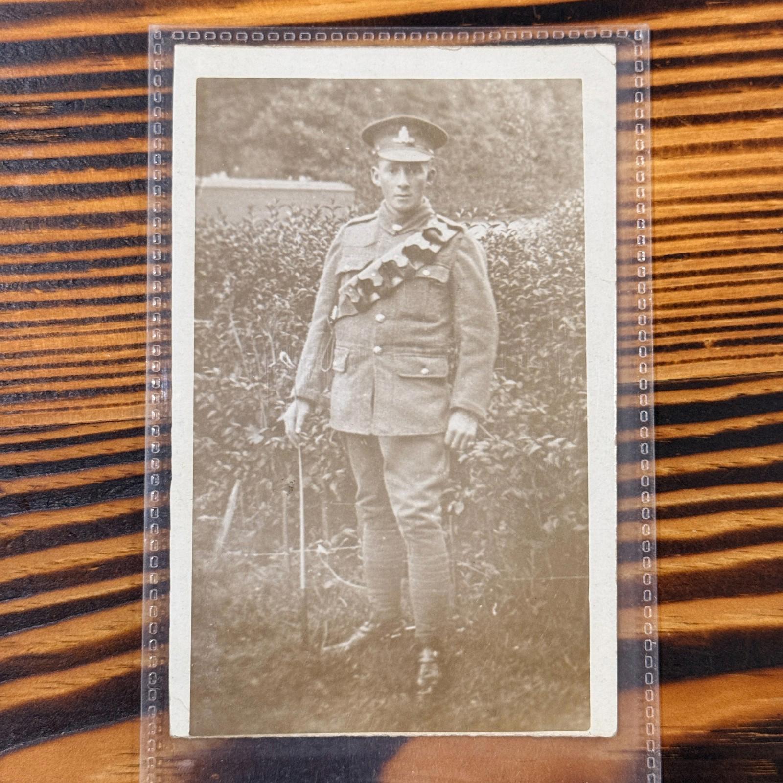 WWI British Military Photo Postcard - VGC