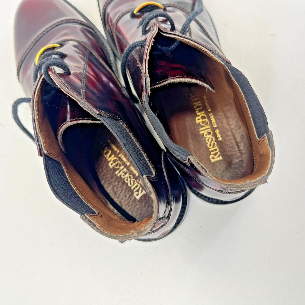 Ladies Russell & Bromley Leather Chelsea Ankle Boots Oxblood Red UK 3  - EU 36