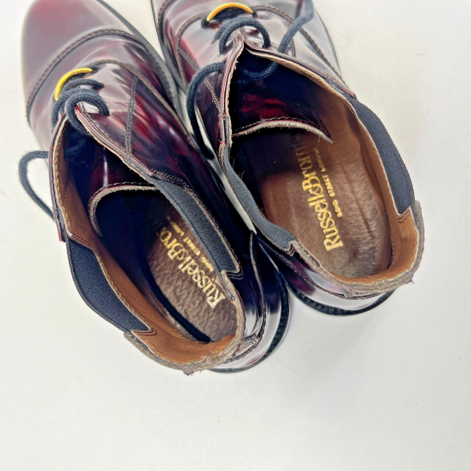 Ladies Russell & Bromley Leather Chelsea Ankle Boots Oxblood Red UK 3  - EU 36