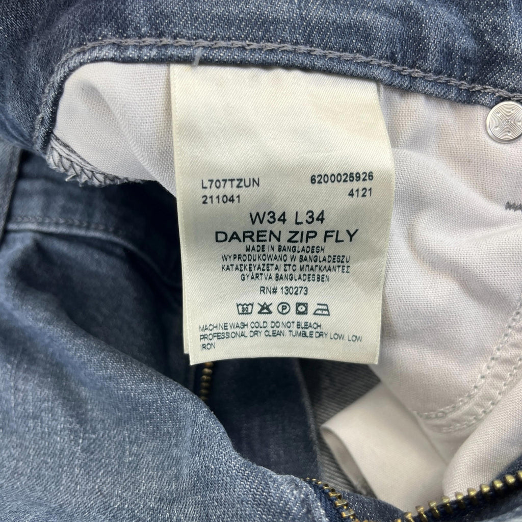 Lee Daren Men's Grey Taper Slim Stretch Denim Jeans size W34" L34"