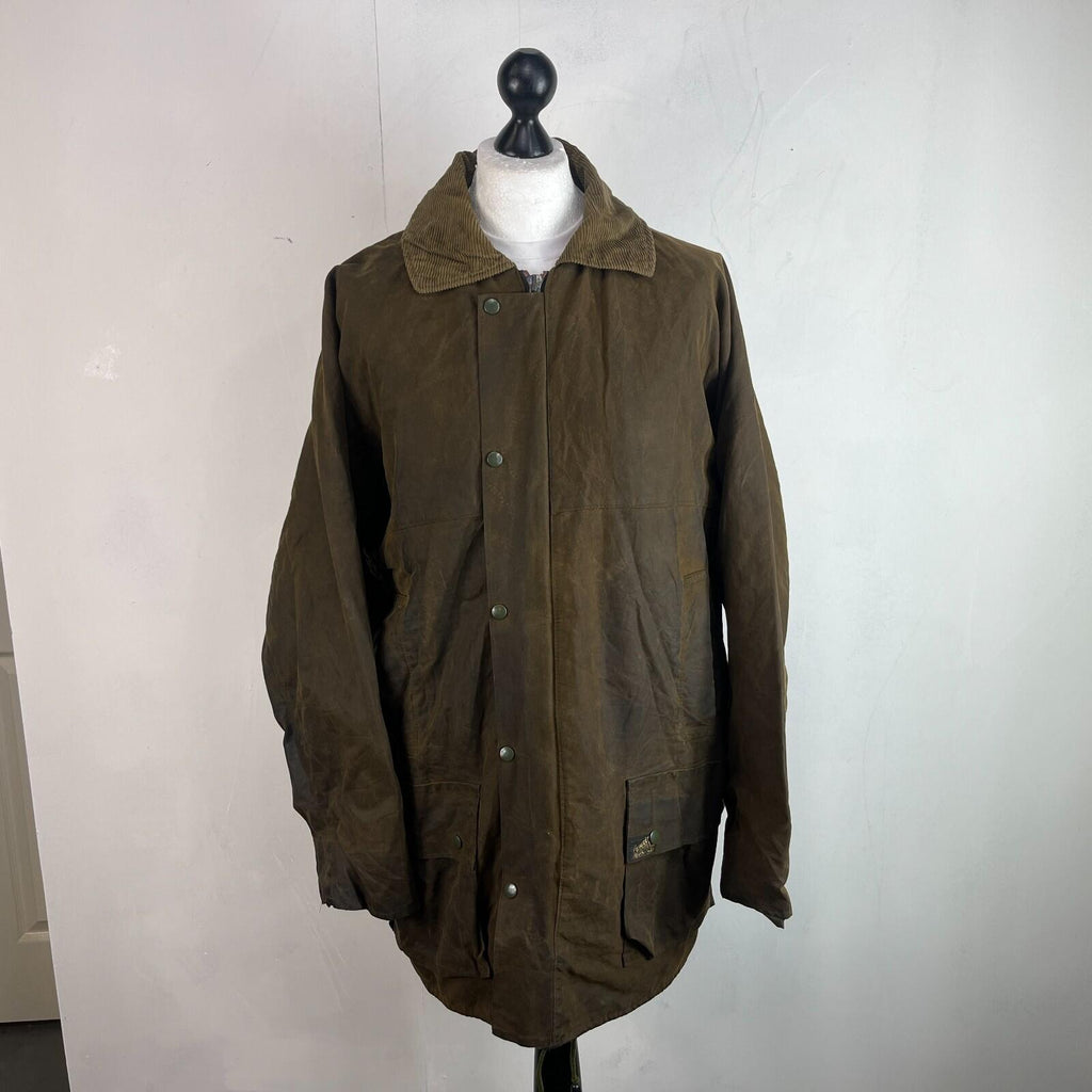 Vintage Mens L'avenir Wax Jacket in Brown - Fishing Hunting Big Game size XL