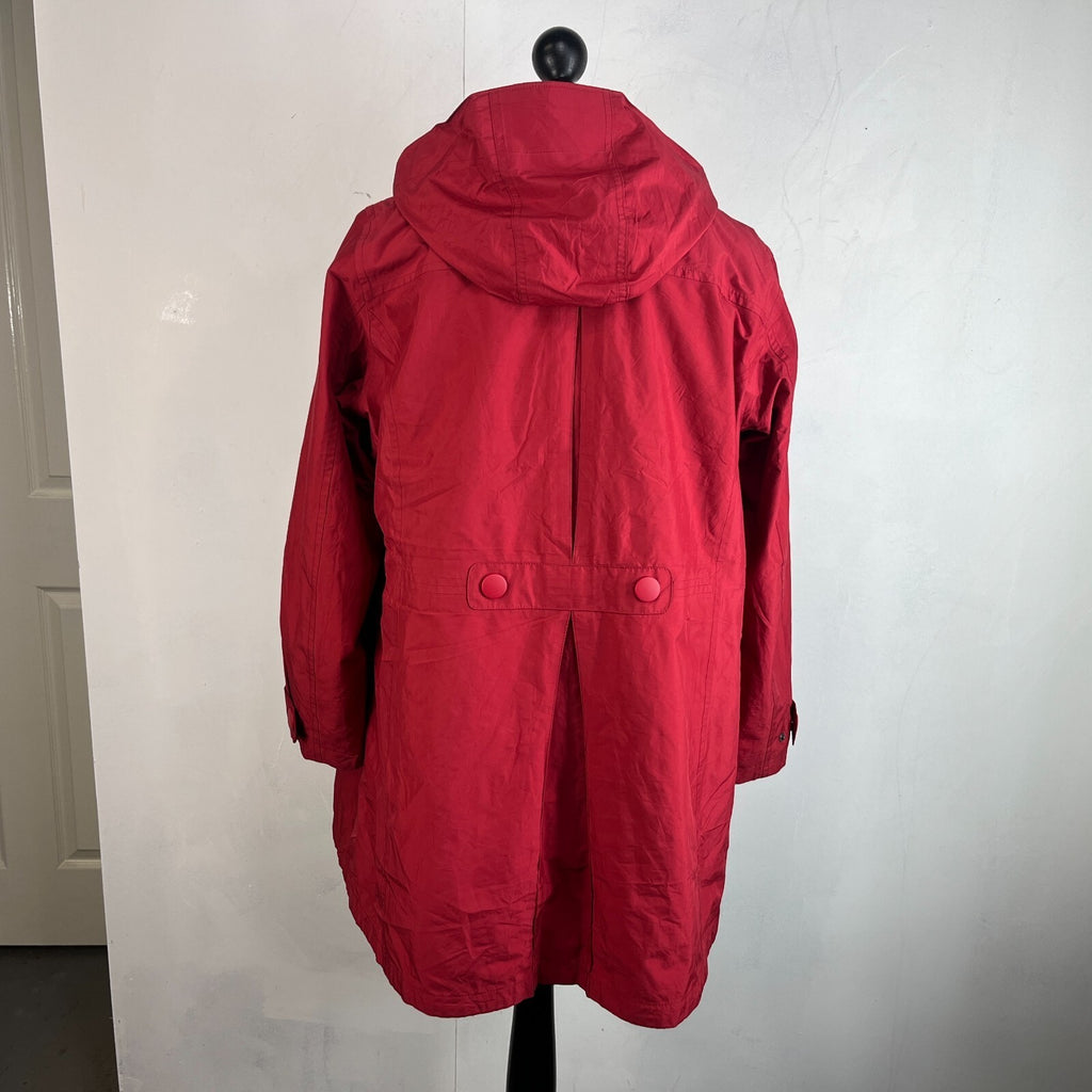 LL Bean Women's Waterproof Parka Vintage Field Country Coat in Red size XL