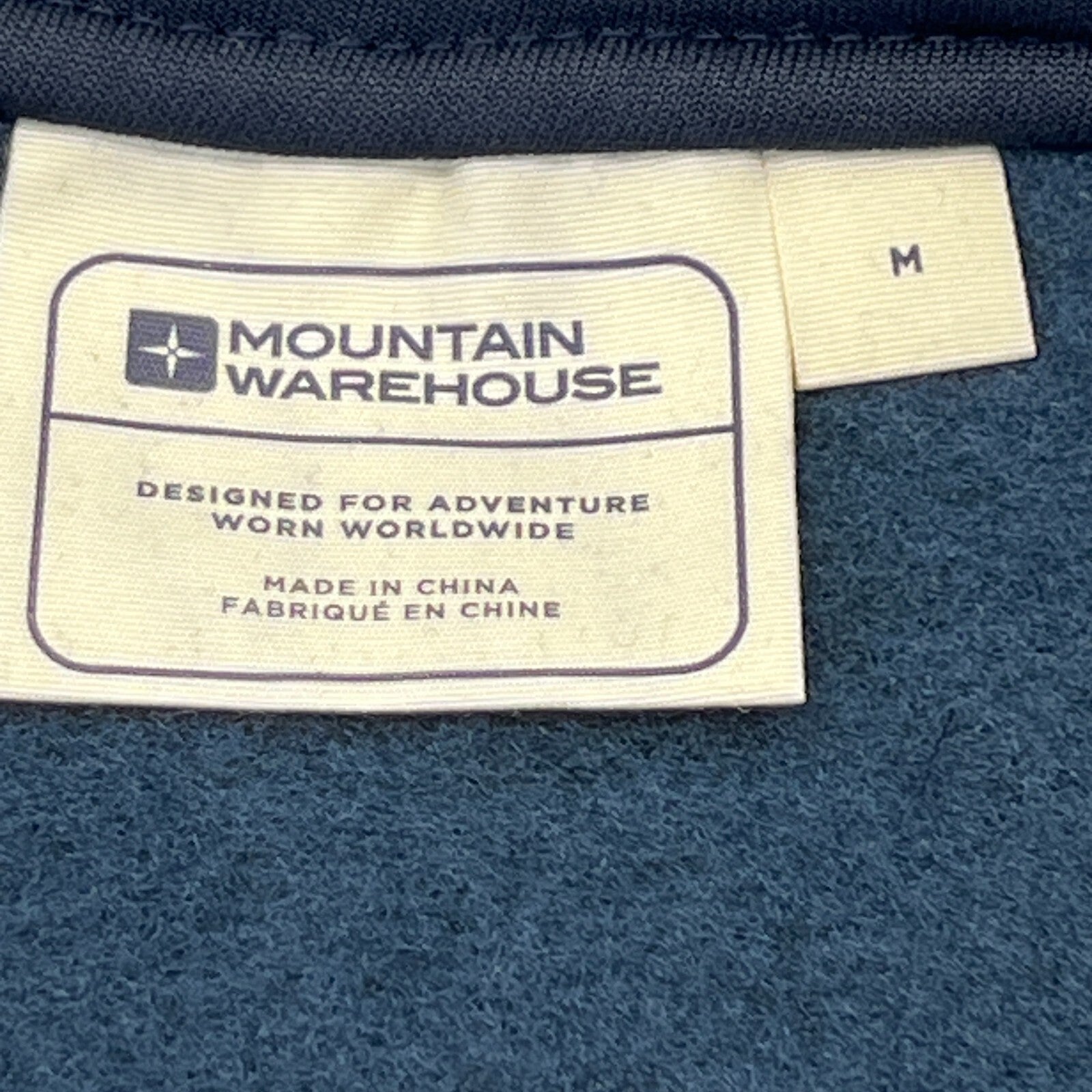 Mountain Warehouse Mens 1/4 Zip Fleece in Navy Blue with Zip Pockets size M