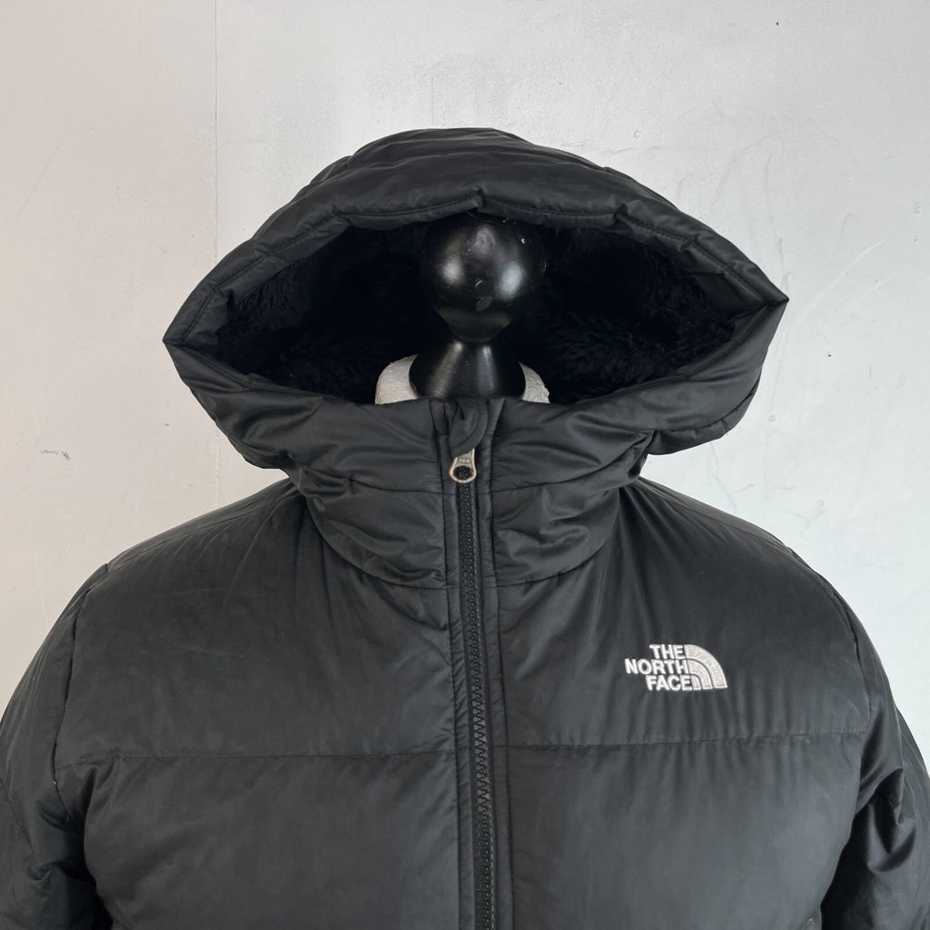 The North Face 550 Down Filled Padded Puffer Jacket in Black Youth Junior XL