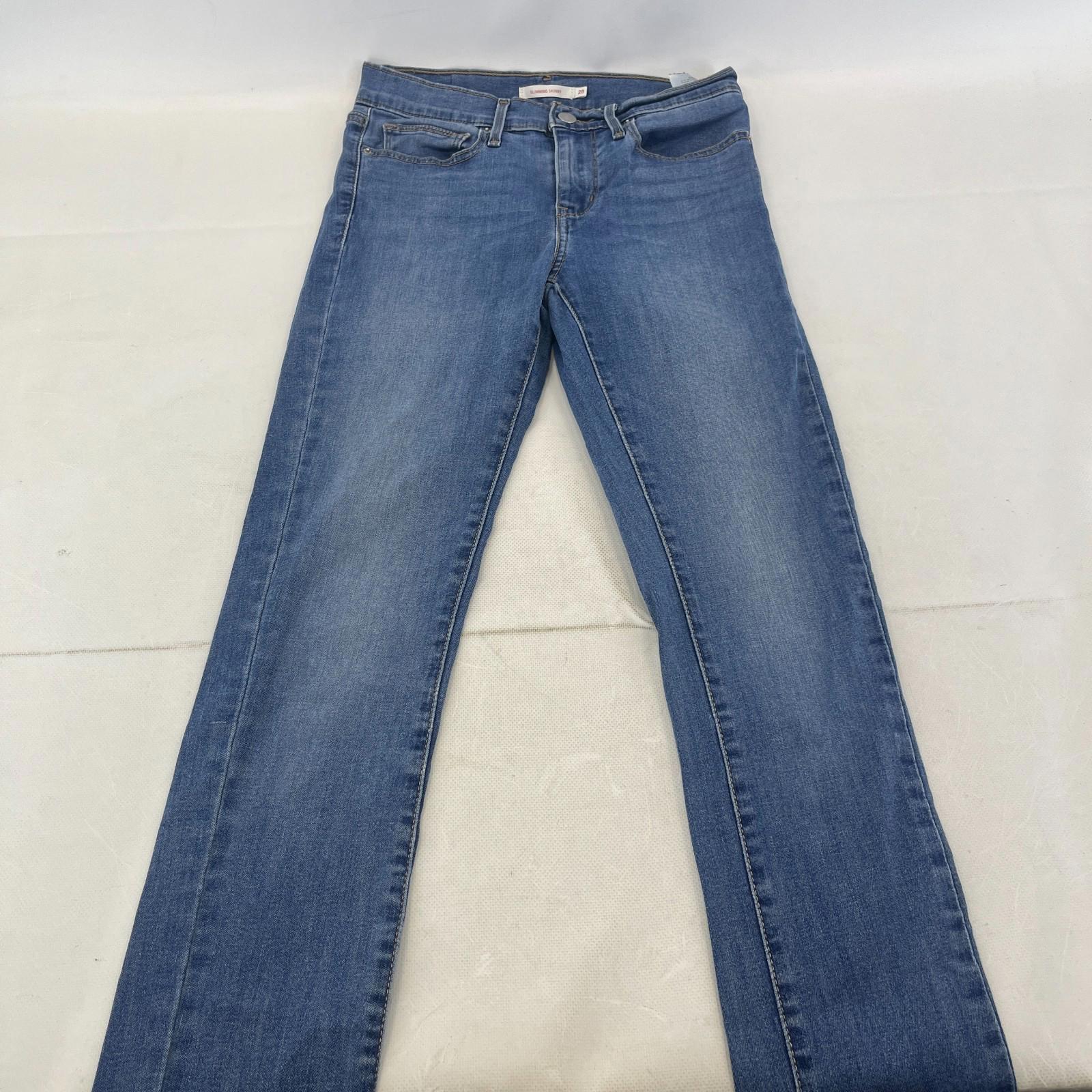 Levi's Slimming Skinny Stretch Jeans Women's W28" L32" Mid Blue Denim