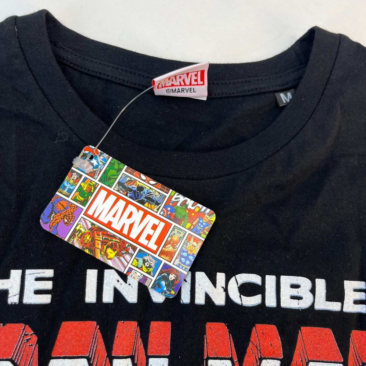 Marvel Iron Man vs Doctor Doom T-Shirt Black Graphic Comic Tee Cotton Top - M
