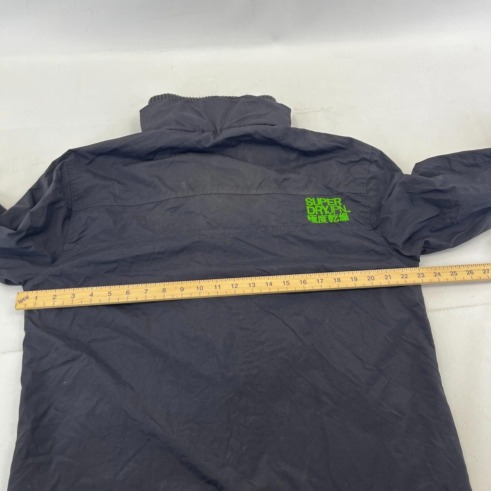 SuperDry Original Windcheater Jacket in Black/Green size XL Hooded