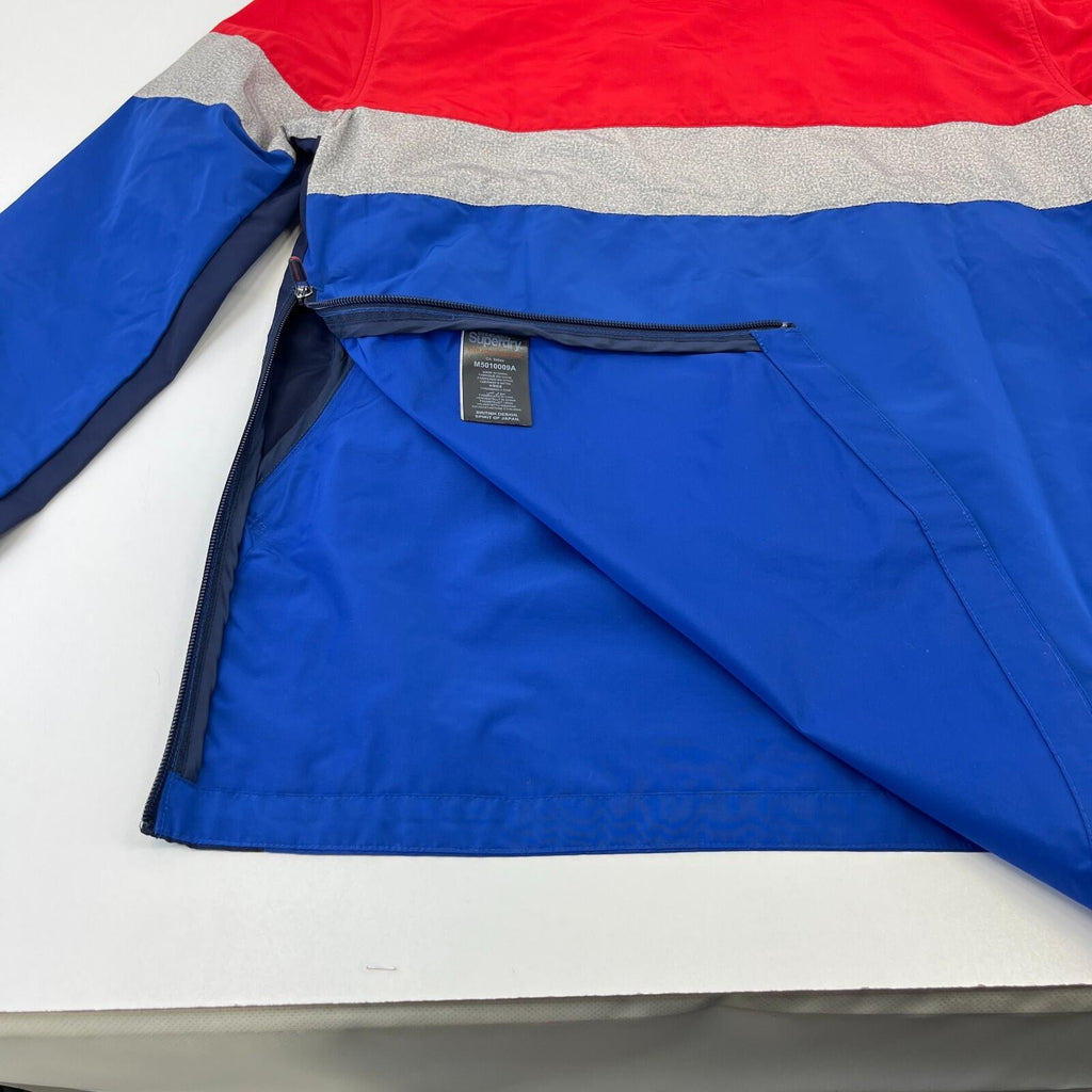 Superdry Overhead Retro 80s Cagoule Jacket with Side Zip Rain Coat size S - New