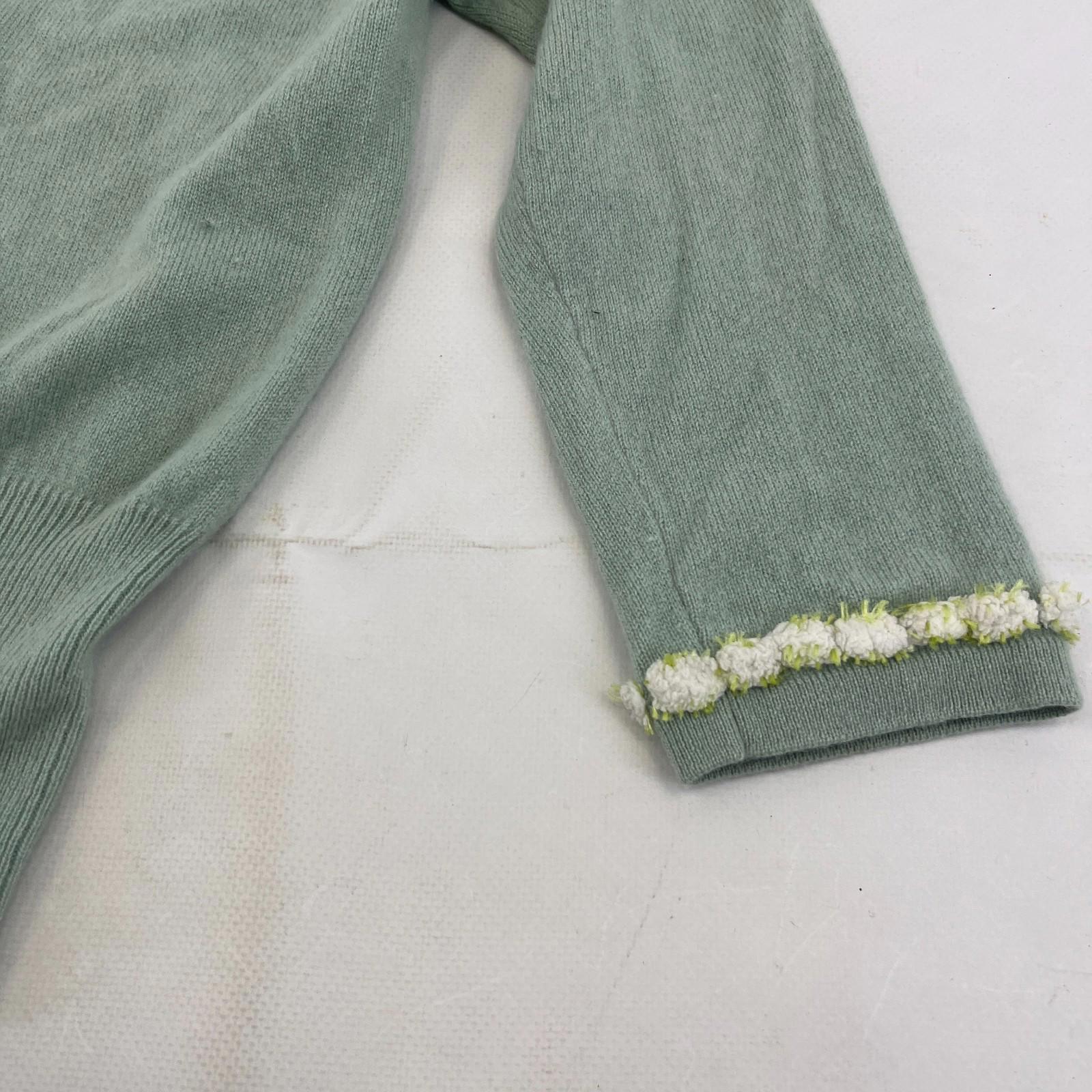 Vintage Lyle & Scott 100% Cashmere Sweater Jumper in Green UK Women's size Small