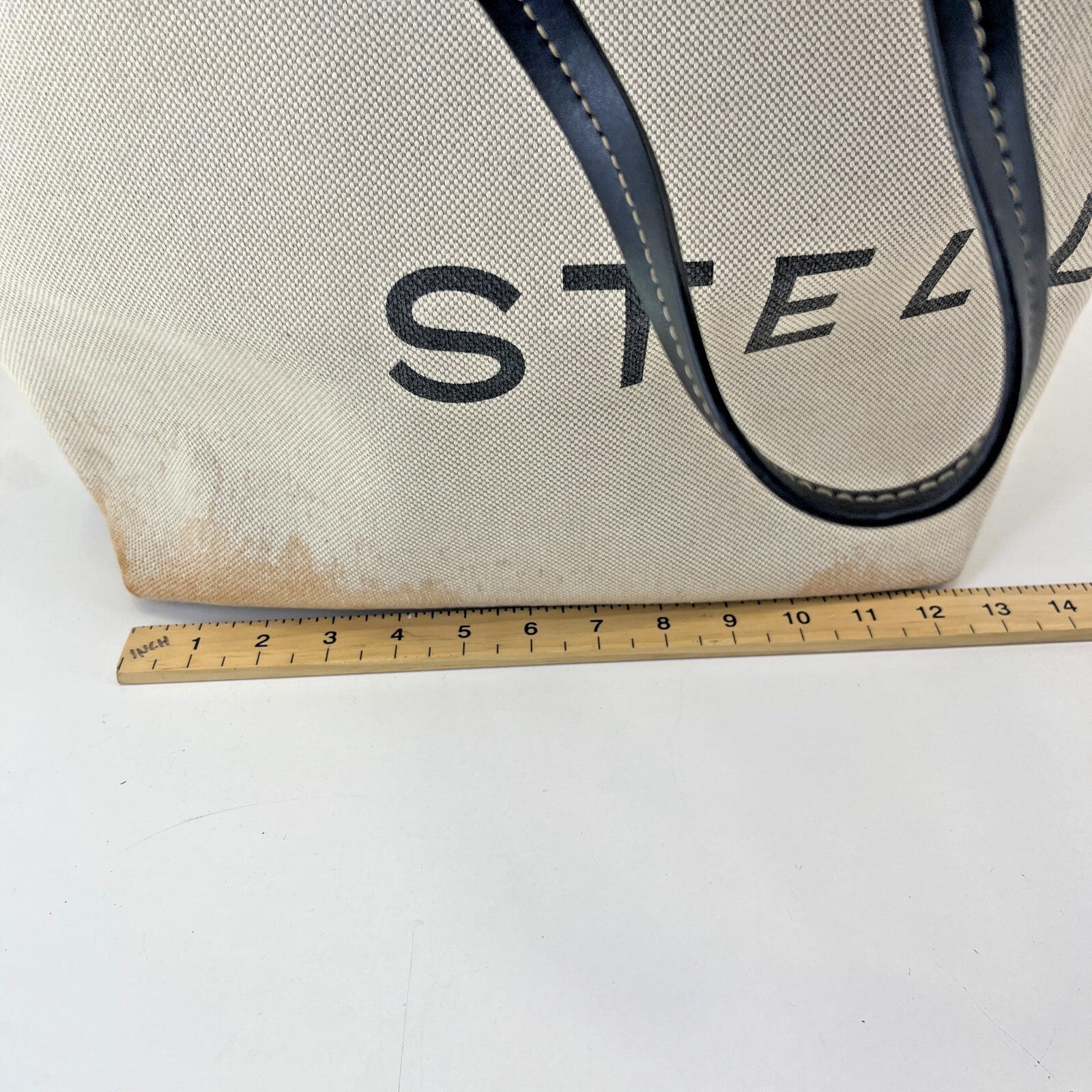 Genuine Stella McCartney Logo Print Organic Tote Shoulder Bag Womens See Details