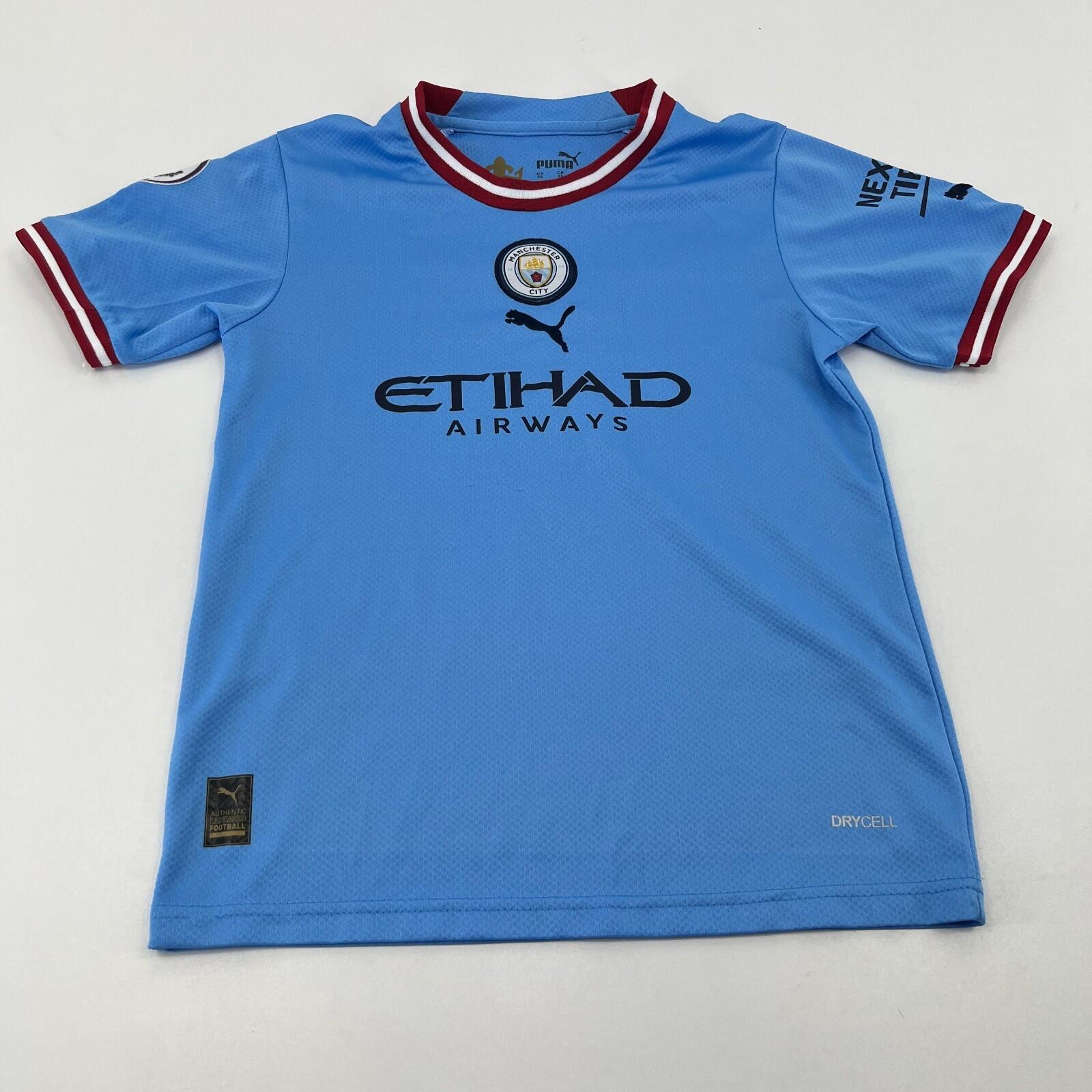 Manchester City 2022-23 Home Shirt Puma size 26 Kids 10-11 Yrs Blue - 1 Sowerby