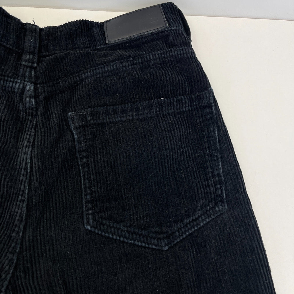 Whistles Autumn Winter Black Paperbag Corduroy Jeans Trousers size 27 Leg 26"