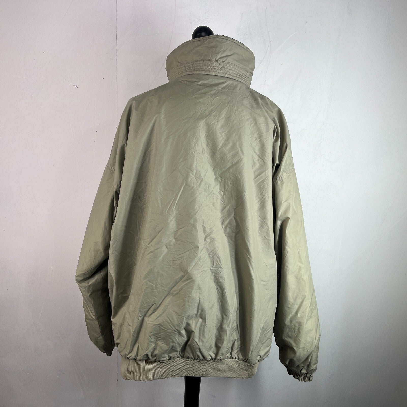 Columbia Men's Bomber Jacket Beige Fleece Lined Warm Casual US size 2XL - UK 3XL