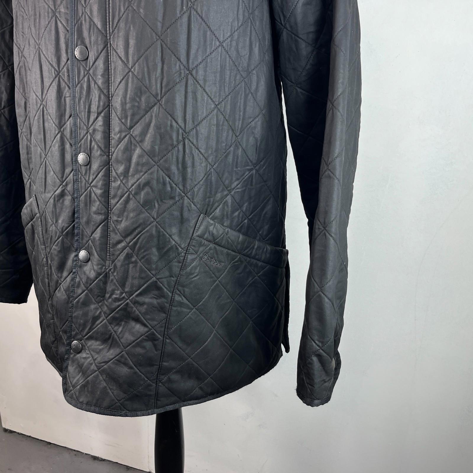 Barbour Duracotton Polarfleece Quilted Jacket in Black size XL
