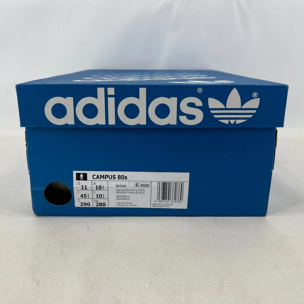 Adidas Campus 80s Light Aqua White Men's UK 10.5 Terraces Casuals Shoes ID7318