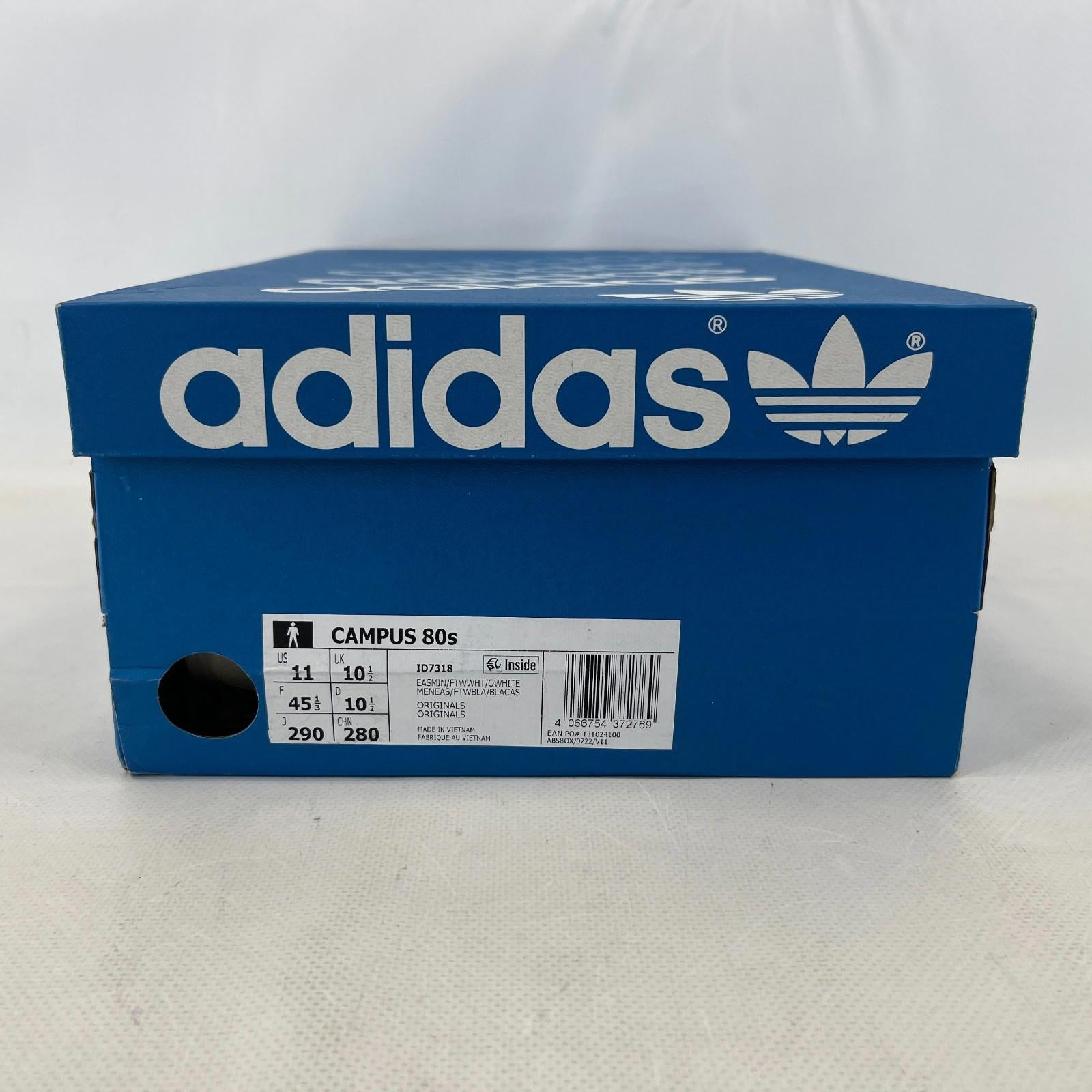 Adidas Campus 80s Light Aqua White Men's UK 10.5 Terraces Casuals Shoes ID7318