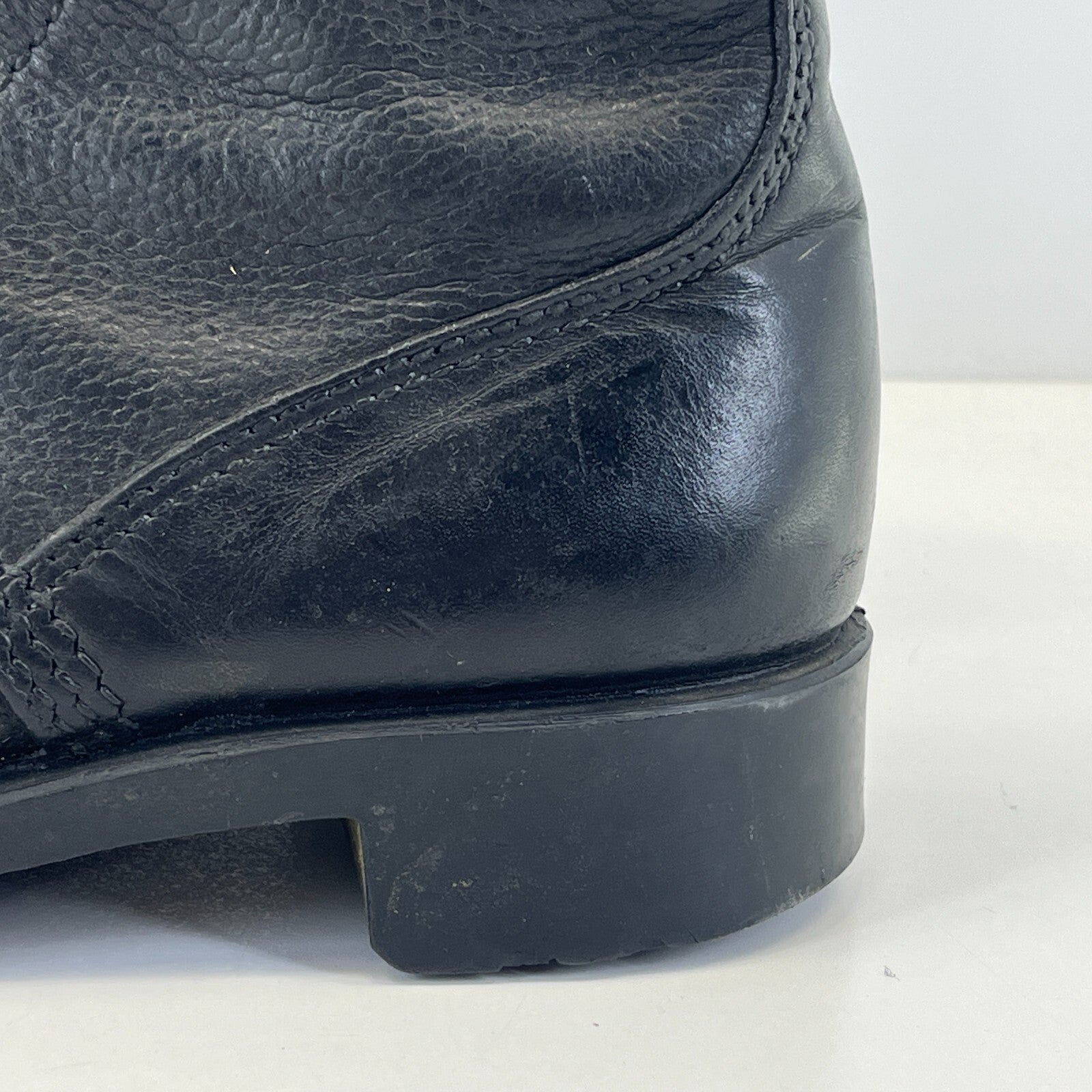 Vintage British Military Black Parade Boots with Capped Toe size 6 M