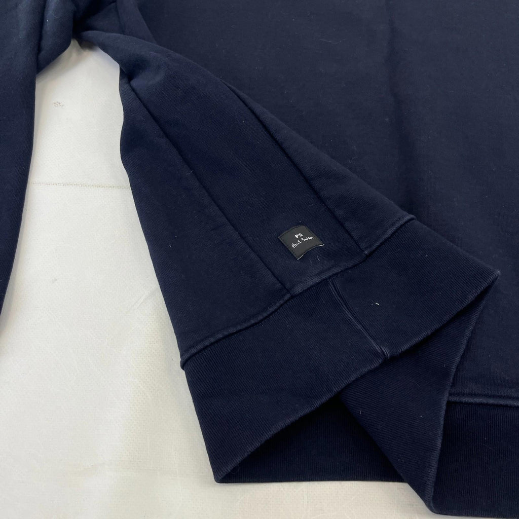 Paul Smith PS Spellout Sweatshirt Mens 2XL Slim Fit Crew Pullover Navy Blue