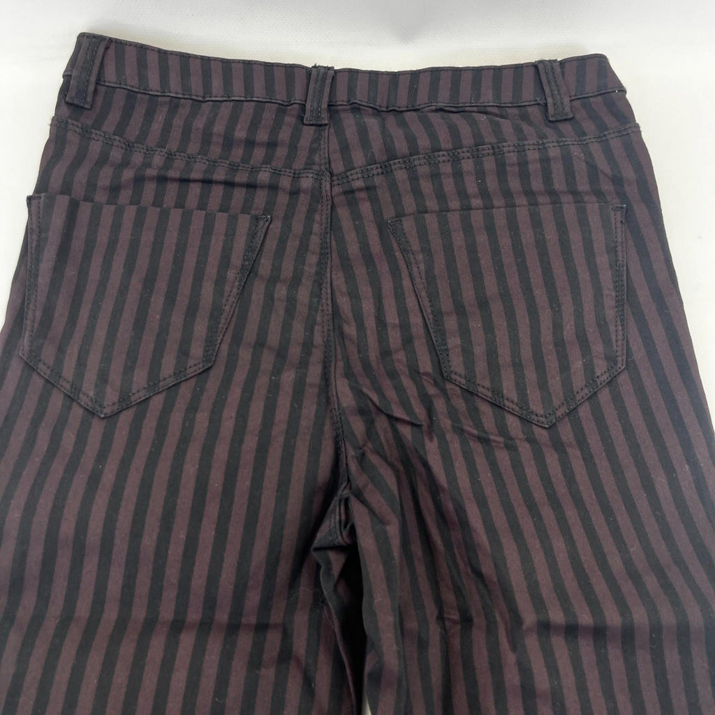 Clockhouse Womens Black/Purple Striped Jegging Jeans Skinny size 36R NWOT