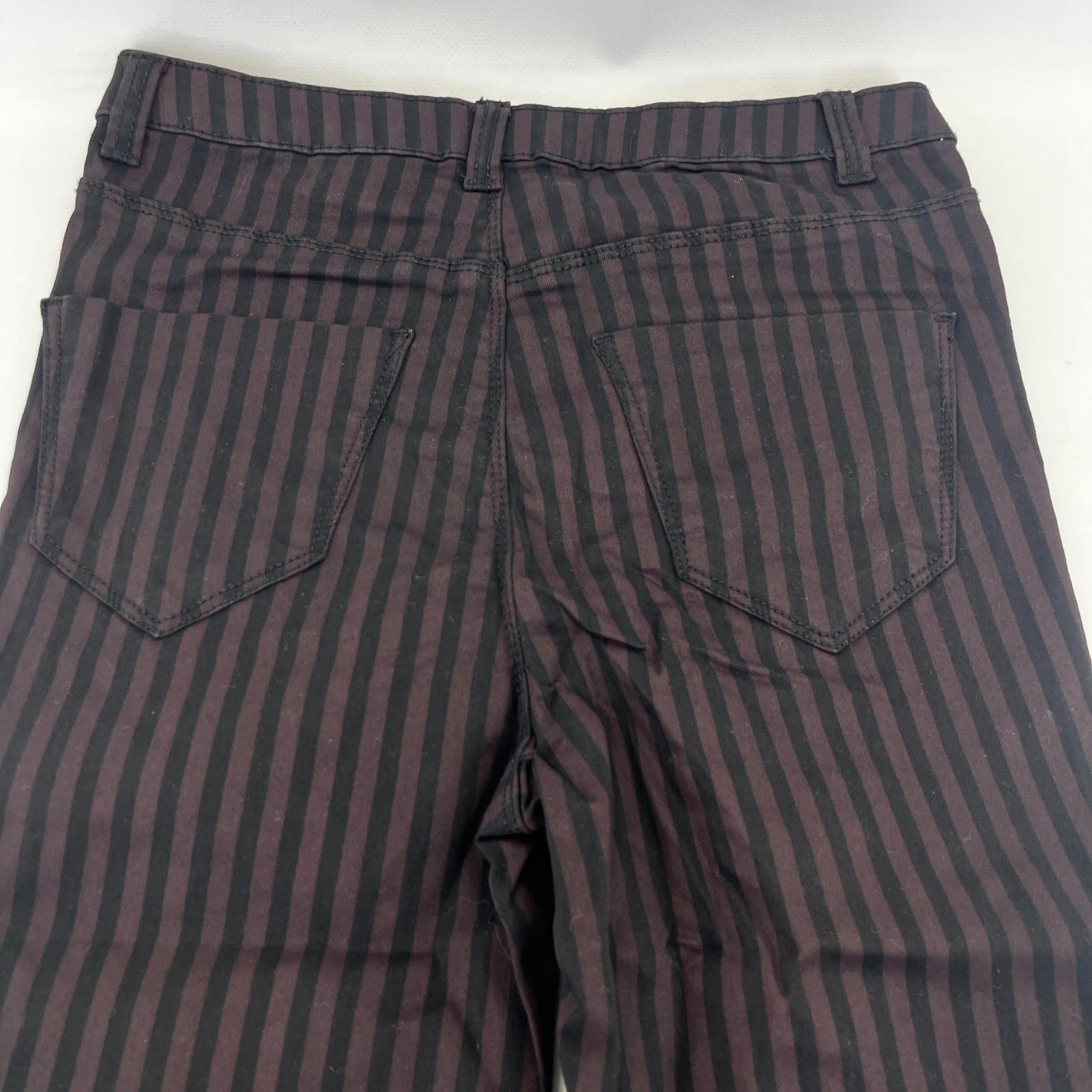 Clockhouse Womens Black/Purple Striped Jegging Jeans Skinny size 36R NWOT