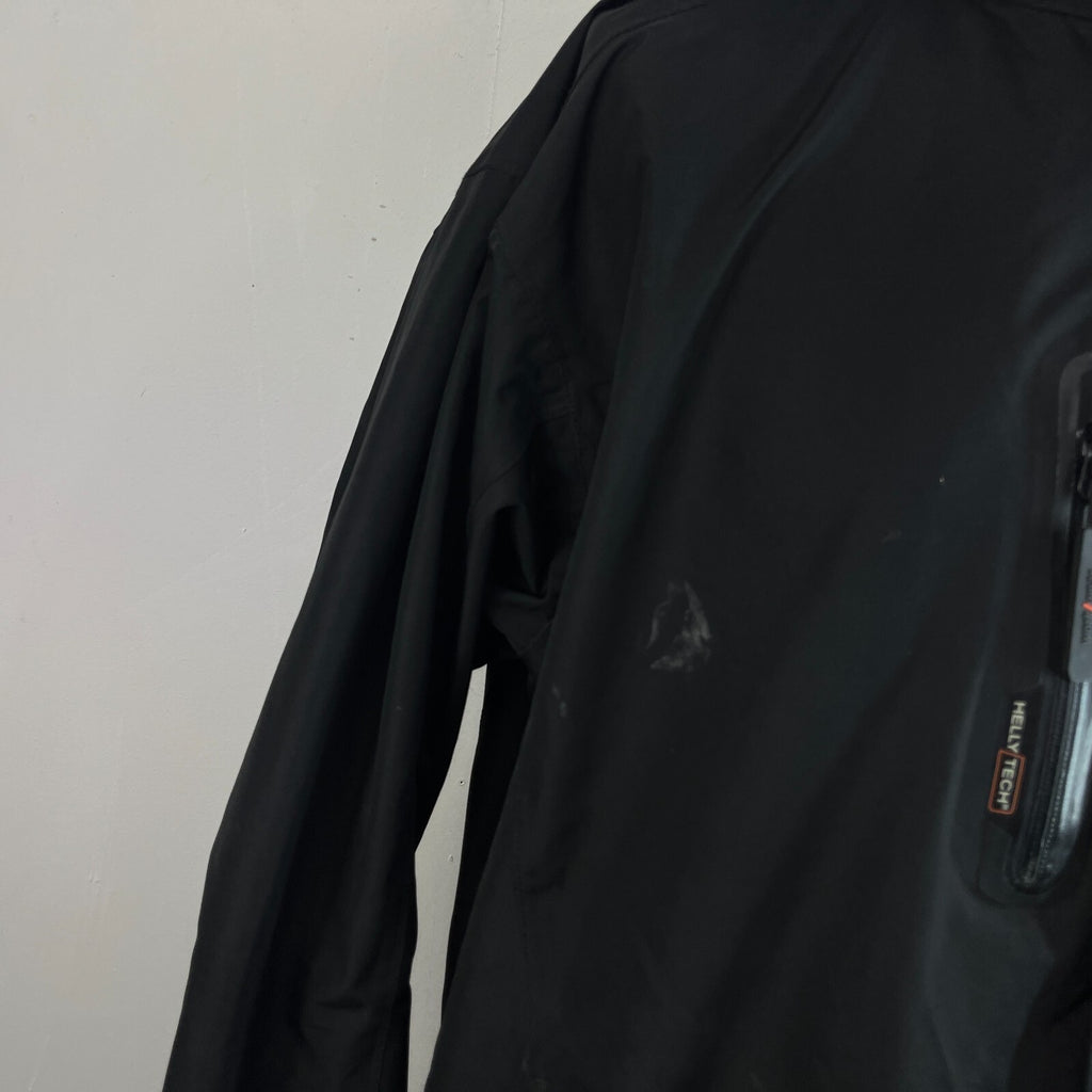 Helly Hansen Helly Tech Workwear Hooded Waterproof Jacket in Black size XL