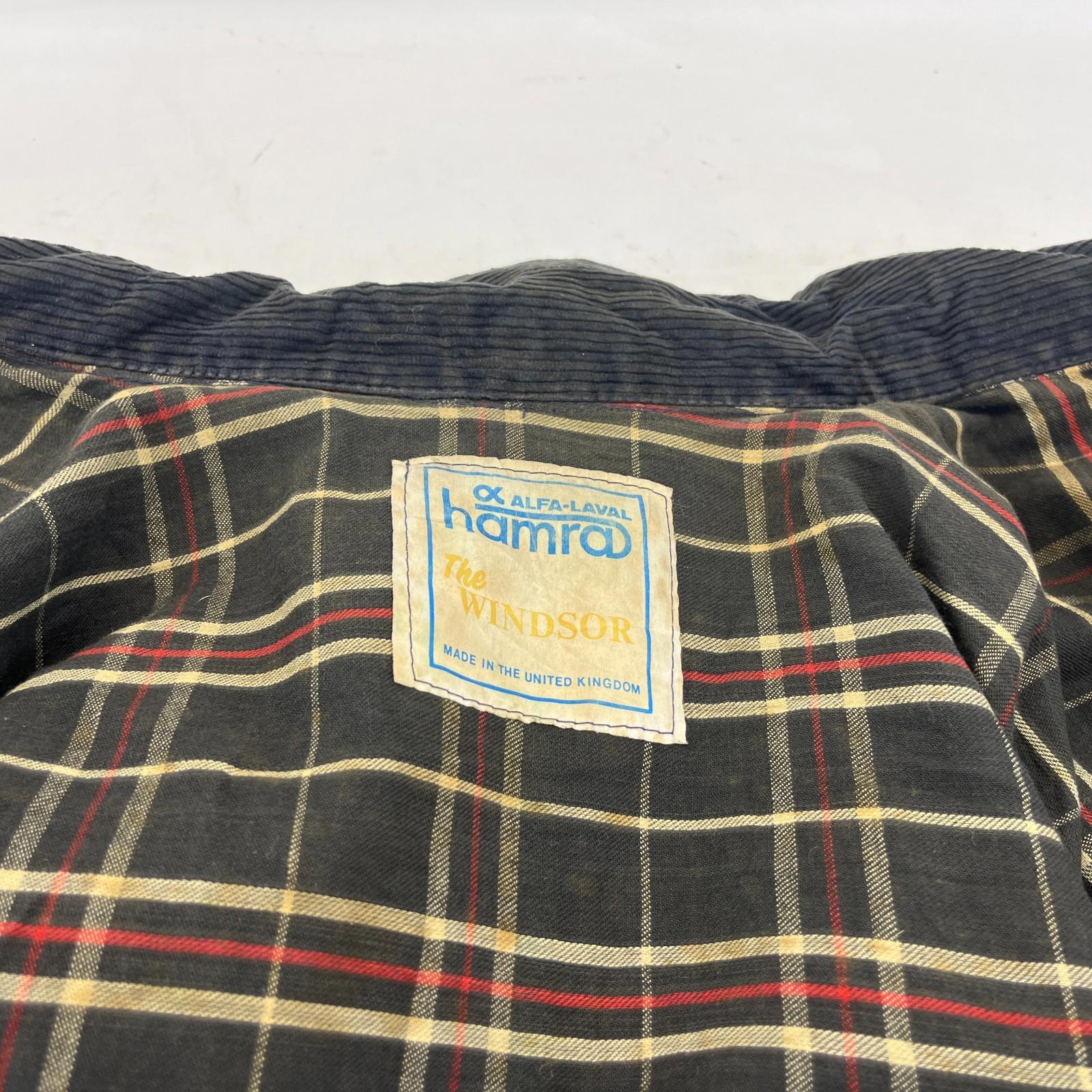 Alfa Laval Hamra The Windsor Wax Jacket size XL in Black Made in England