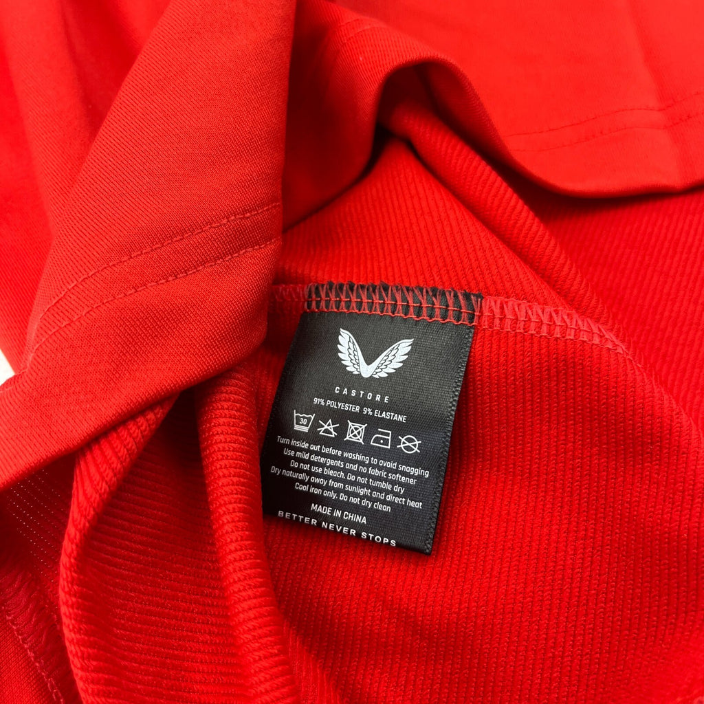 Rangers Castore Match Day Quarter Zip Top Womens size Medium Red Long Sleeve New