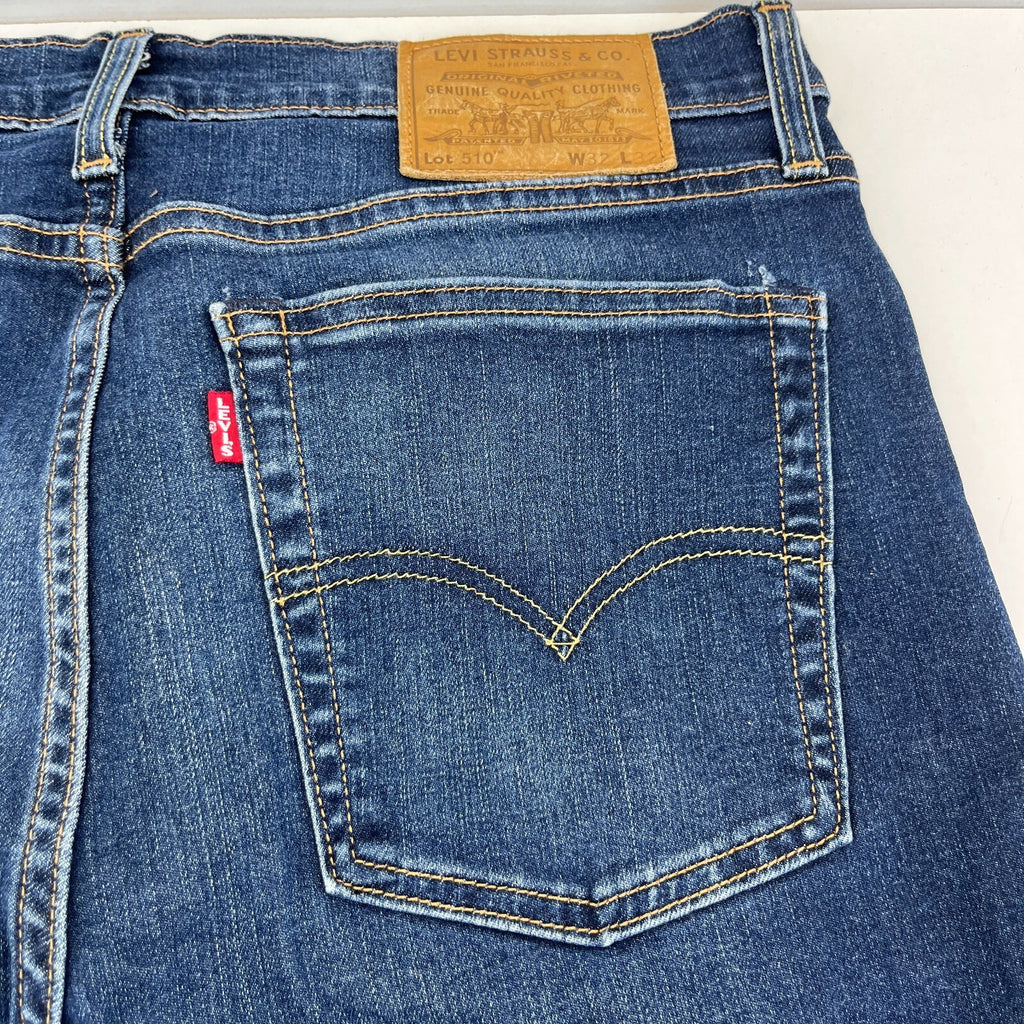 Levi's 510 Men Blue Skinny Slim Stretch Jeans W32" L32"