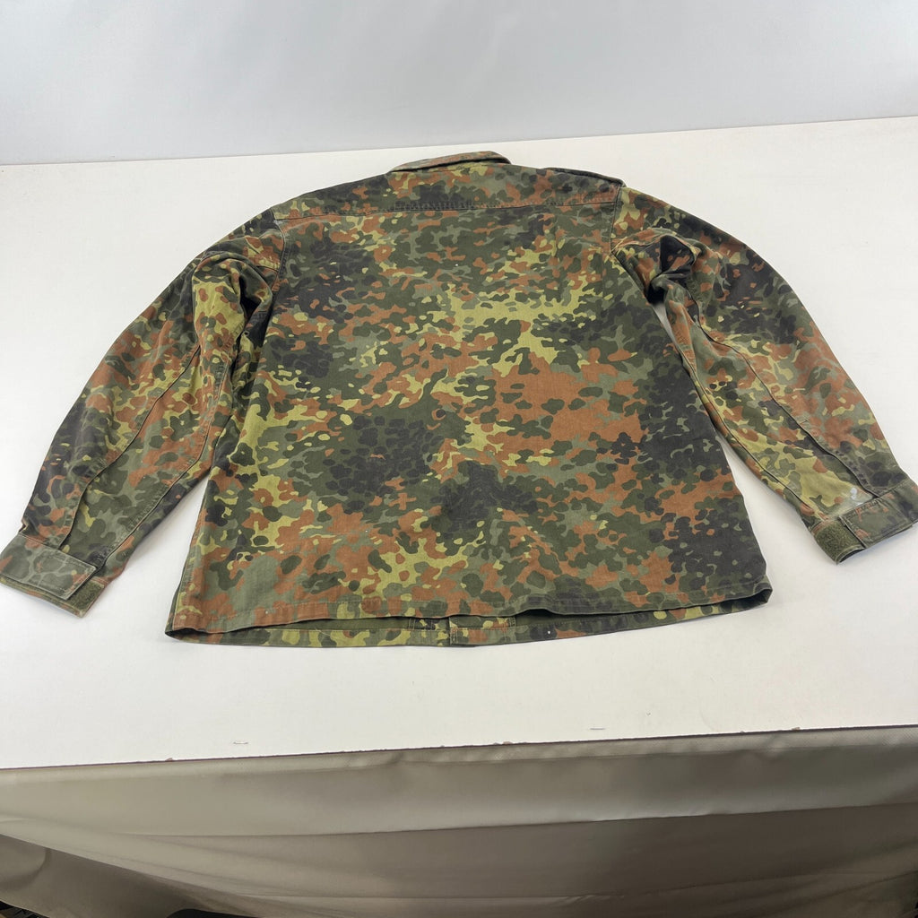 Vtg German Army Flecktarn Camouflage Summer Jacket Combat Green Gr.1 (UK M)