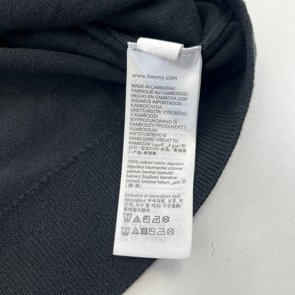 Tommy Hilfiger Women's Knit Turtleneck 1/4 Zip Sweater in Black size Large