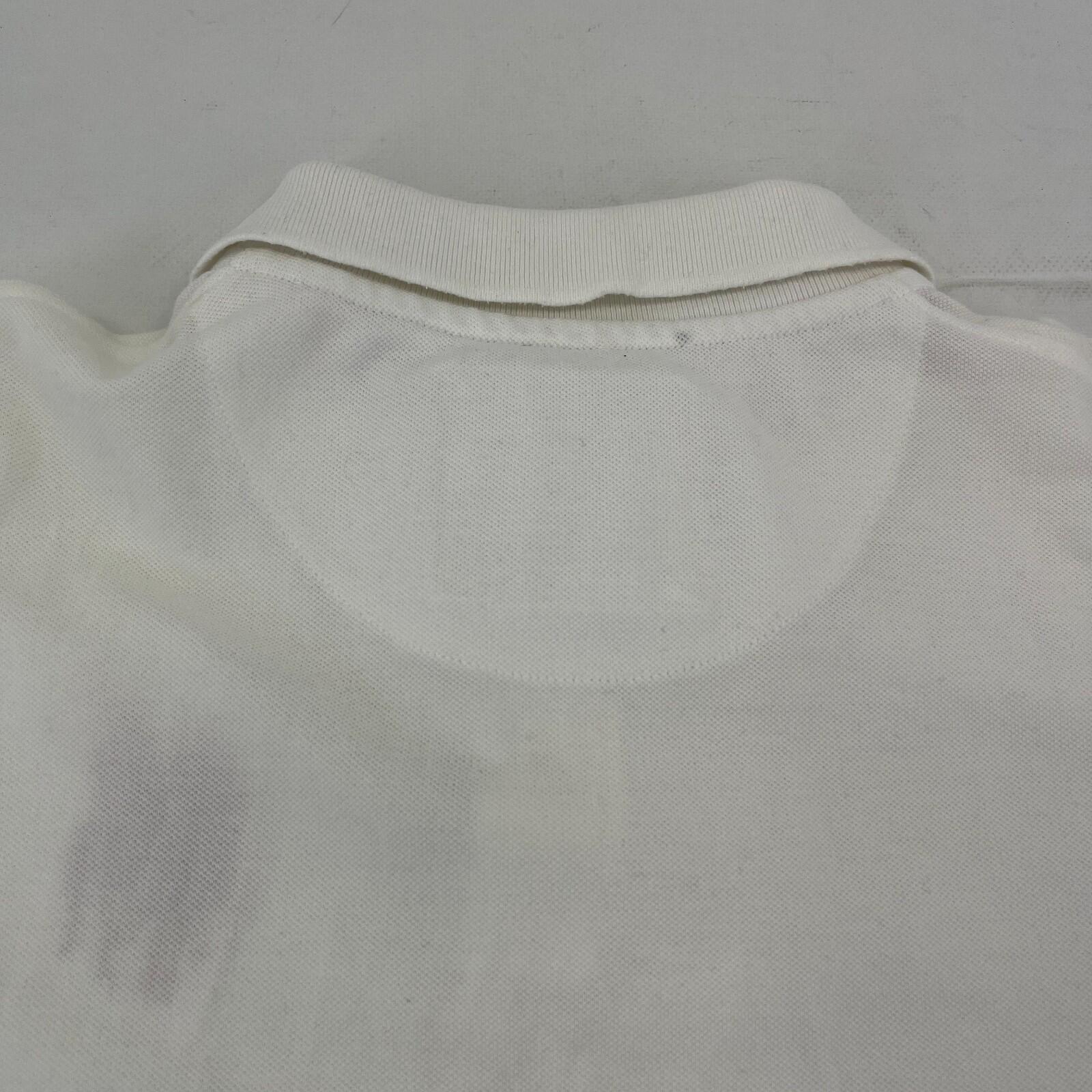 Polo Wear Men's White Polo Shirt Big Pony & Numbered Sleeve size XL Slim