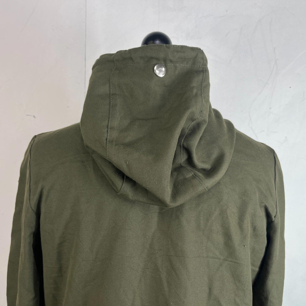 Vtg 80s Women's Bundeswehr German Army Parka Jacket Olive Green & Liner size L