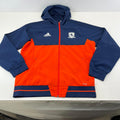 Adidas Middlesbrough FC Jacket size L Navy Blue & Orange Football Hooded Zip Up