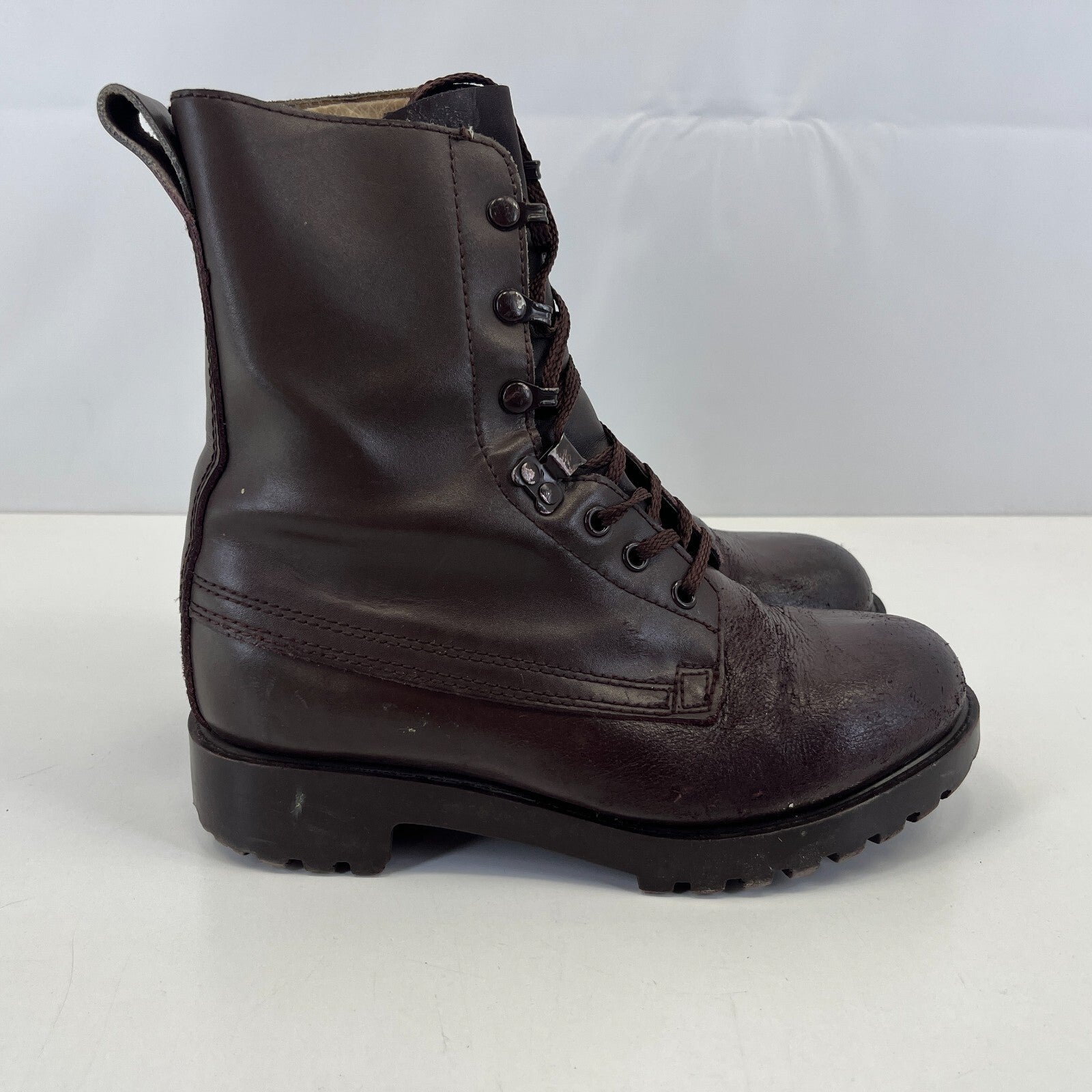 British Army Brown Assault Boots Combat High Leg Leather size 7 L