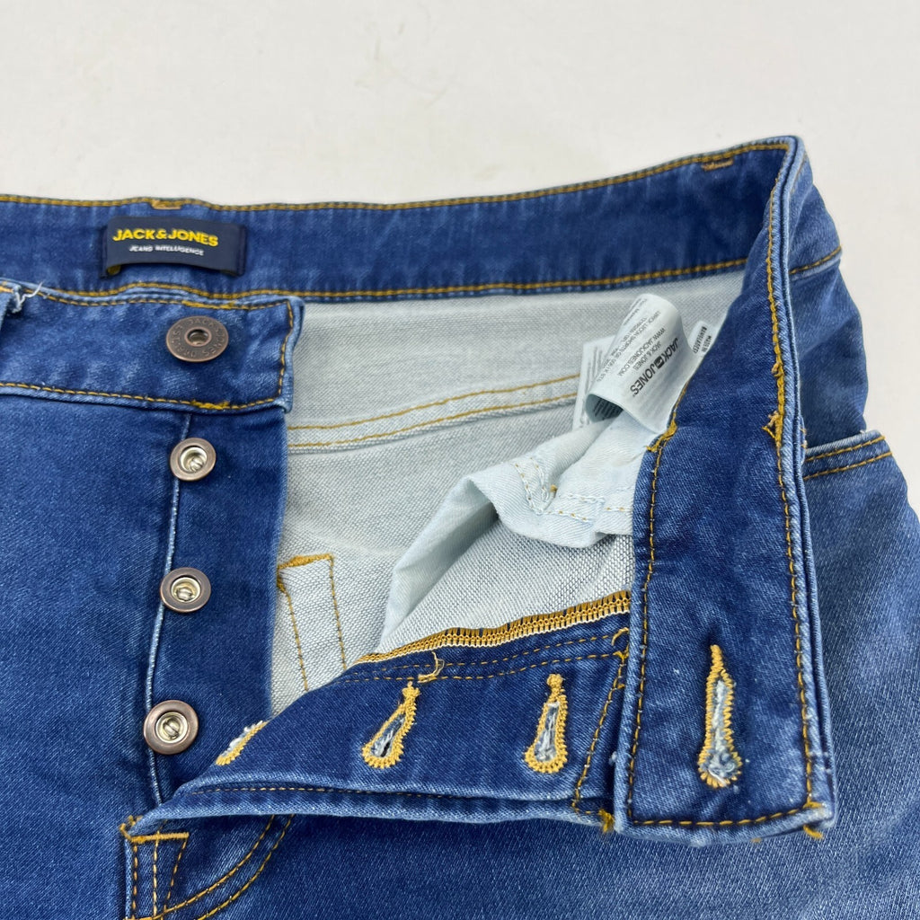 Jack & Jones Men’s Blue Slim Fit Denim Shorts Turn-Up Leg size M - W32"