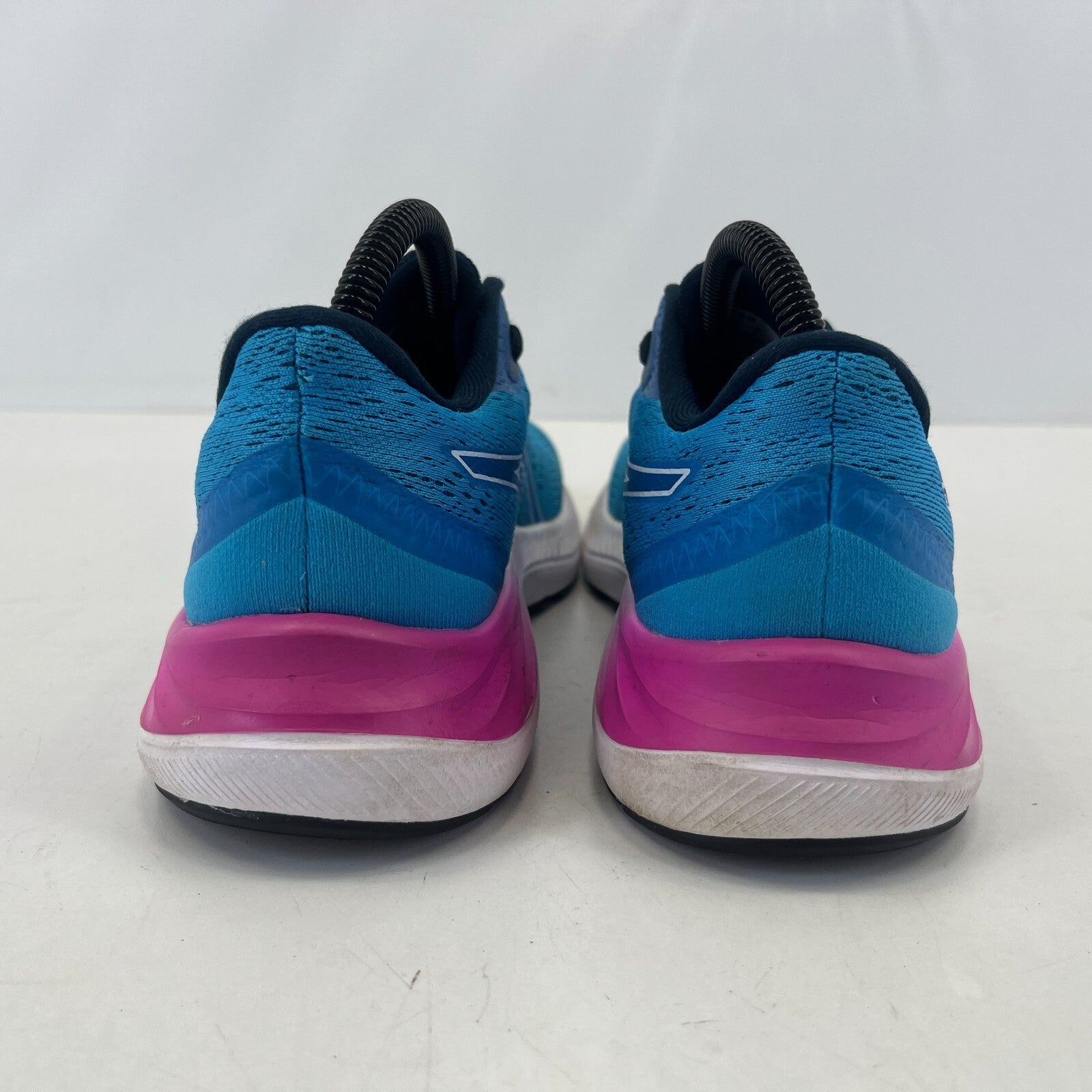Asics el Excite 8 Running Trainers Blue White Pink Womens Shoes size UK 6.5